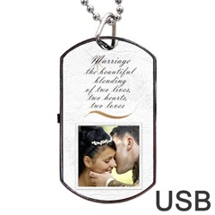 Marriage Dog Tab USB (2 Sided) - Dog Tag USB Flash (Two Sides)