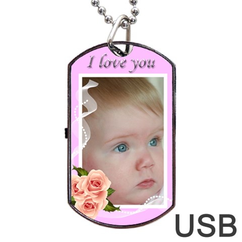 Love You Dog Tag Usb (2 Sided) By Deborah Front