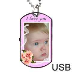 Love You Dog Tag USB (2 sided) - Dog Tag USB Flash (Two Sides)