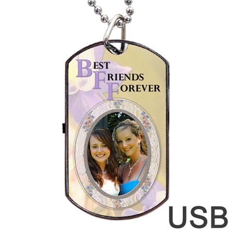 Bff Dog Tag Usb Flash (2 Sides) By Lil Front