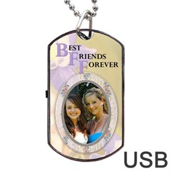 BFF Dog Tag USB Flash (2 Sides) - Dog Tag USB Flash (Two Sides)