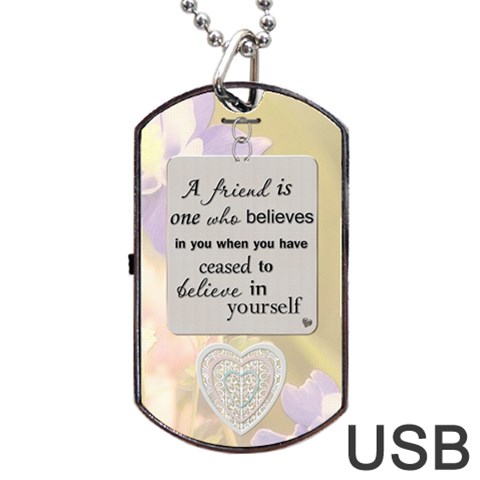 Bff Dog Tag Usb Flash (2 Sides) By Lil Back