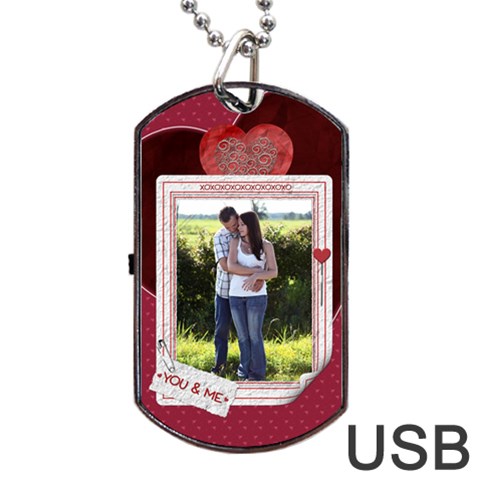 You And Me Tag Usb Flash (two Sides)  By Lil Front