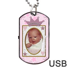 Little Princess Dog Tag Usb Flash (2 Sides)