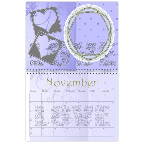 Large Wall  love  Calendar 2024 Red And Gold  By Claire Mcallen Nov 2024