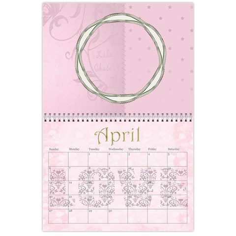Large Wall  love  Calendar 2025 Red And Gold  By Claire Mcallen Apr 2025
