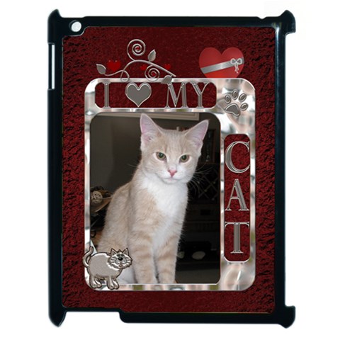 I Love My Cat Apple Ipad 2 Case By Lil Front