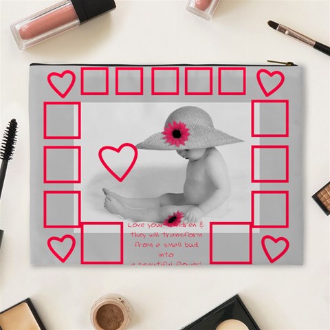 Baby Flower Cosmetic Bag By Birkie Back