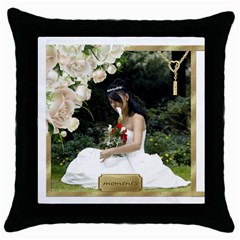 Moments Throw Pillow case - Throw Pillow Case (Black)