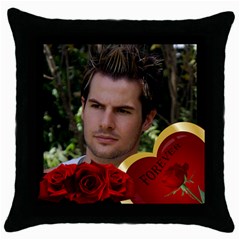 Forever Throw Pillow - Throw Pillow Case (Black)