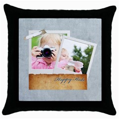 kids - Throw Pillow Case (Black)