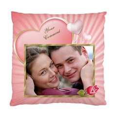 Pink Heart Cushion Case (2 sided) - Standard Cushion Case (Two Sides)