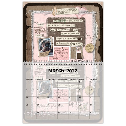 2012 Calendar By Carola Tolleson Mar 2012