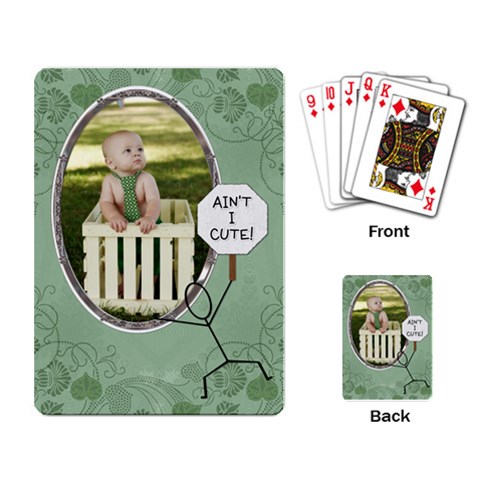 Ain t I Cute Playing Cards By Lil Back