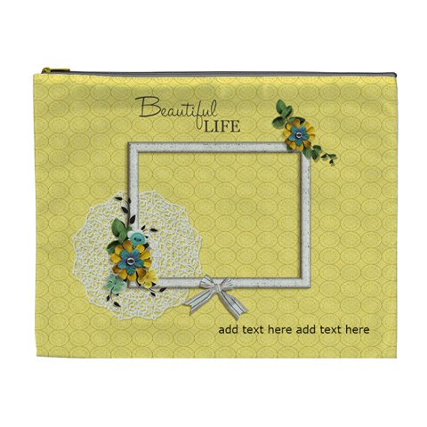 Xl Cosmetic Bag: Beautiful Life By Jennyl Front