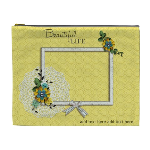 Xl Cosmetic Bag: Beautiful Life By Jennyl Front
