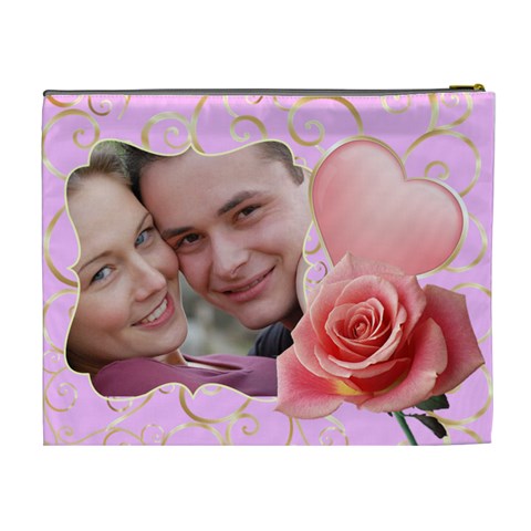 Pink Sweet Love (xl) Cosmetic Bag By Deborah Back