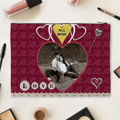 Be Mine, All Mine Xl Cosmetic Bag By Lil Back