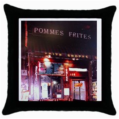 pommes frites - Throw Pillow Case (Black)