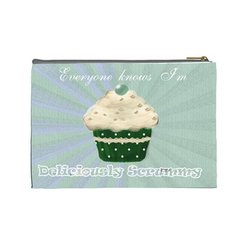 I Love My Little Cupcake Green Cosmetic Make Up Bag By Claire Mcallen Back