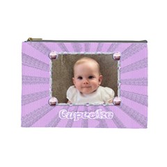 I love my little cupcake lilac  and green cosmetic bag - Cosmetic Bag (Large)