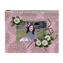 XL Cosmetic Bag: Brown and Pink 2 - Cosmetic Bag (XL) XL Cosmetic Bag: Brown and Pink 2 - Cosmetic Bag (XL)