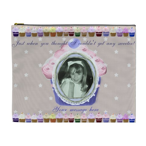Just When You Thought    Cupcake Cosmetic Bag Xl By Claire Mcallen Front