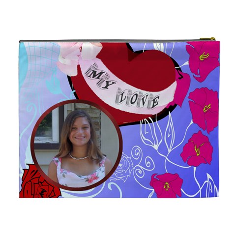 My Love Xl Cosmetic Bag By Kim Blair Back
