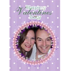 Be my valentine balloon frame card - Greeting Card 5  x 7 