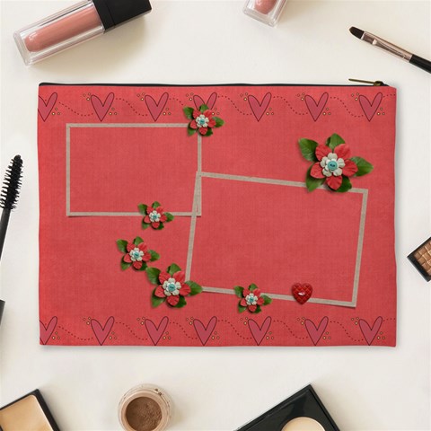 Xl Cosmetic Bag: Sweet Kisses By Jennyl Back