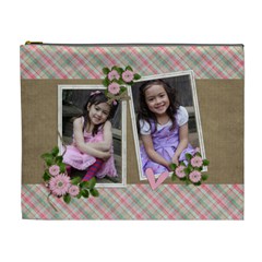 XL Cosmetic Bag: Brown and Pink 3 - Cosmetic Bag (XL) XL Cosmetic Bag: Brown and Pink 3 - Cosmetic Bag (XL)