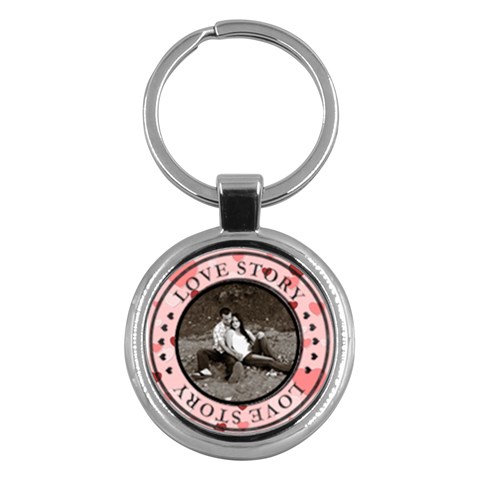 Love Story Round Key Chain By Lil Front