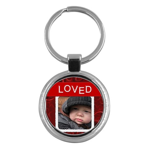 Loved Round Key Chain By Lil Front