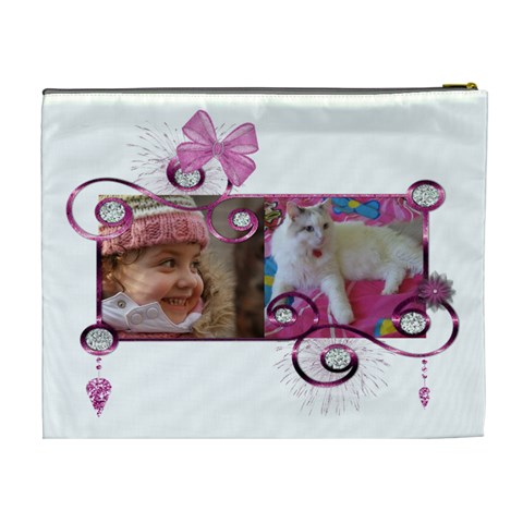 Xl Cosmetic Bag With Bling By Deborah Back
