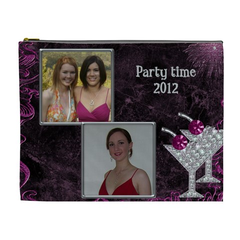 Party Time Xl Cosmetic Bag By Deborah Front