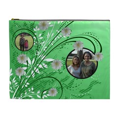 Green Swirl XL Cosmetic Bag - Cosmetic Bag (XL)