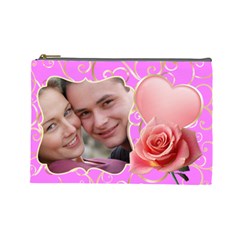Pink Sweet love Large Cosmetic Case (7 styles) - Cosmetic Bag (Large) Pink Sweet love Large Cosmetic Case (7 styles) - Cosmetic Bag (Large)