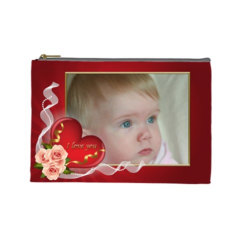 I Love You Large Cosmetic Bag By Deborah Front