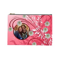 Red Swirl Large Cosmetic Bag - Cosmetic Bag (Large)