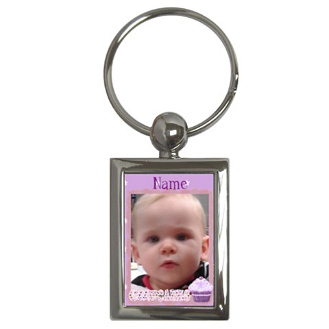 Purple Cupcakes Keyring By Claire Mcallen Front