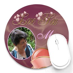 Love you Mouse pad - Round Mousepad