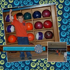 bowling 12x12 - ScrapBook Page 12  x 12 