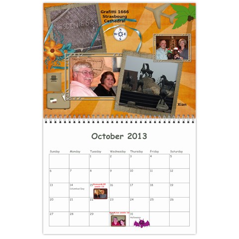 Calendar 18 Mo 2012 Oct 2013