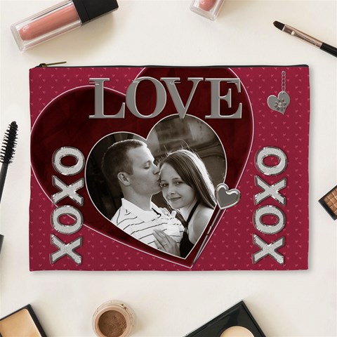 Love Xl Costmetic Bag By Lil Front