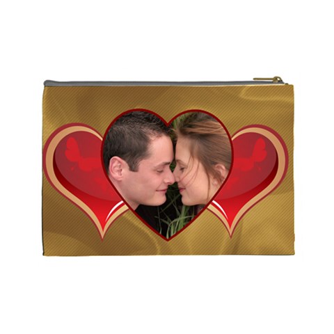 Love Heart Large Cosmetic Bag By Deborah Back