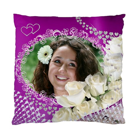 Love And Roses Cushion Case (2 Sided) By Deborah Front