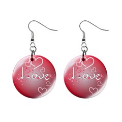 Love - Mini Button Earrings