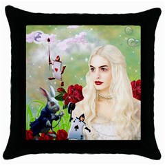 Alice 2 - Throw Pillow Case (Black)