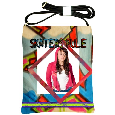 Skaters Rule Sling Bag By Danielle Christiansen Front