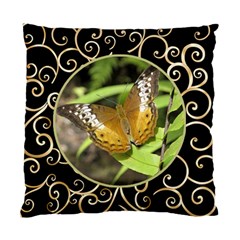 Black and Gold (2 Sided) Cushion - Standard Cushion Case (Two Sides)